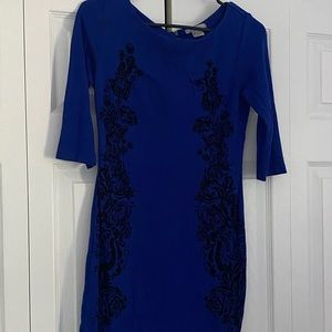 Fitted blue dress